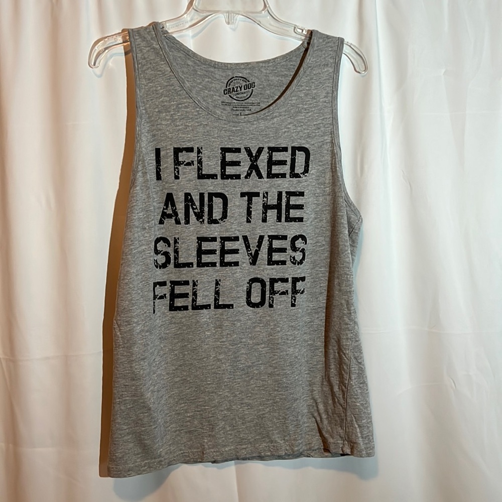 Crazy Dog Men Sleeveless Tank Used- Very Good Condition Size Large